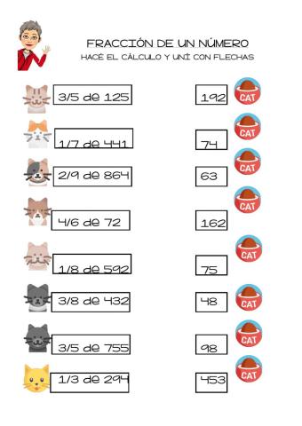 Fracción de un número