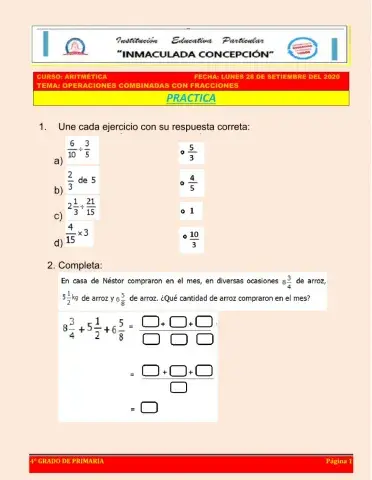 Operaciones combinadas con fracciones