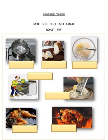 Cooking verbs