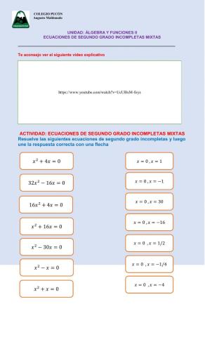 Ecuaciones de segundo grado