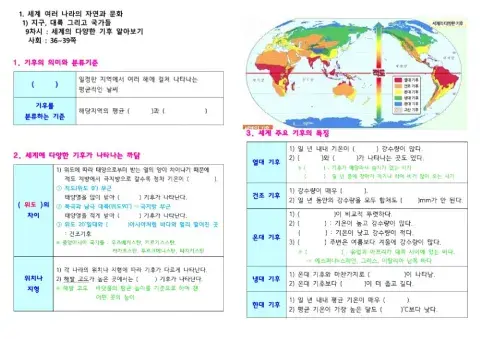 세계의 다양한 기후 알아보기