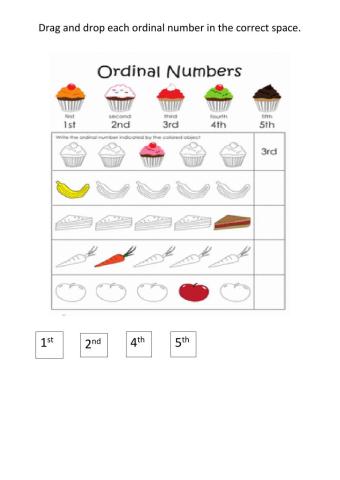 Ordinal Numbers 1st-5th