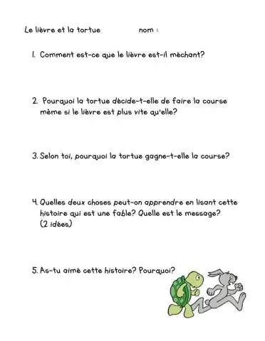 Le lièvre et la tortue