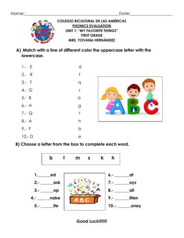 Consonants b,m,s,h,k