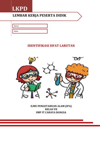 Identifikasi larutan-perubahan fisika kimia