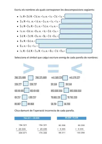 Descomposició nombres