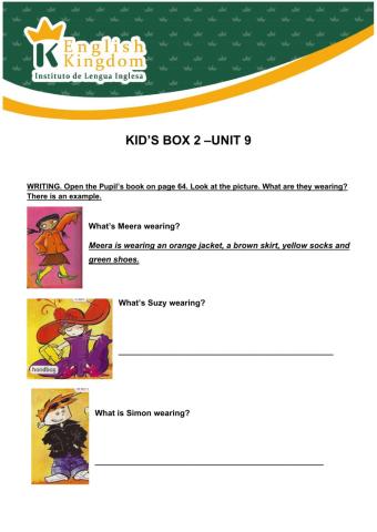 EK -Kid's Box 2 -Unit 9 -Writing