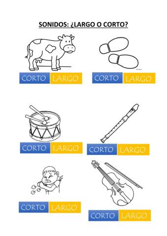 Sonidos largos y cortos