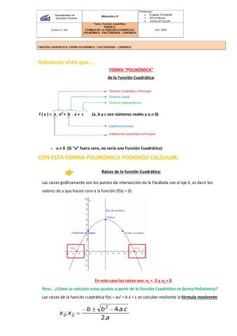 Función Cuadrática