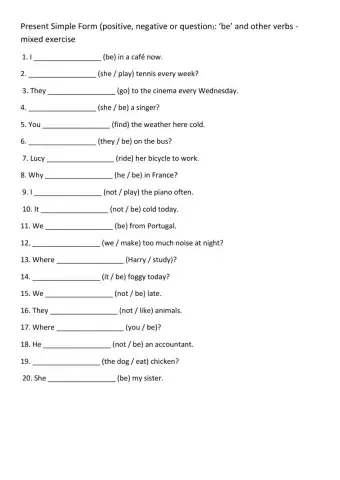 Tenses - present simple