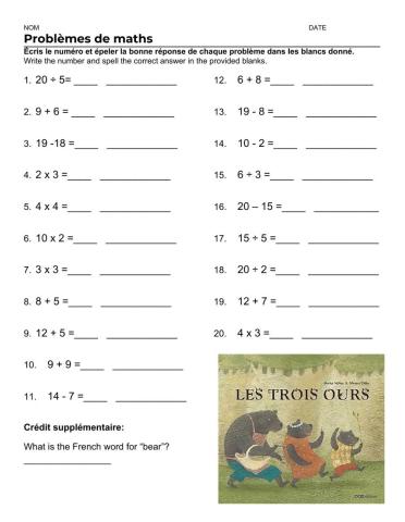 Les problèmes de maths