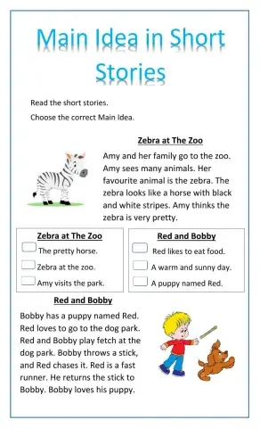 Main Idea in Short Stories