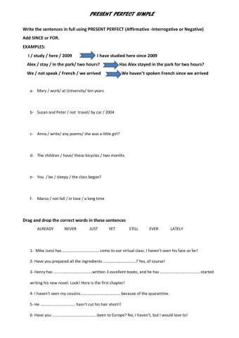 Present Perfect Simple