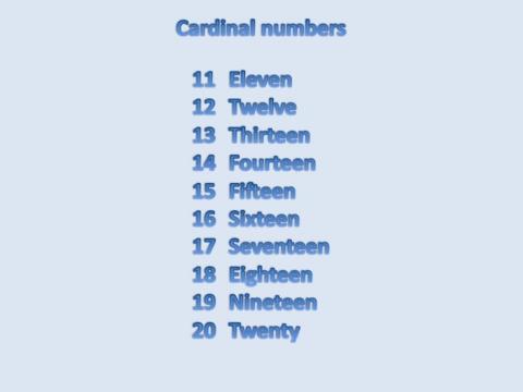 Numbers 11-20 Listening