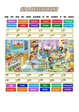 At the restaurant (food and drink)