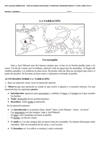 Ficha EXP.ESCRITA V, 5º EPO