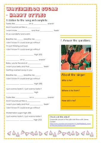 Watermelon sugar song