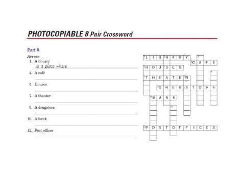 Pair Crossword Places in the city