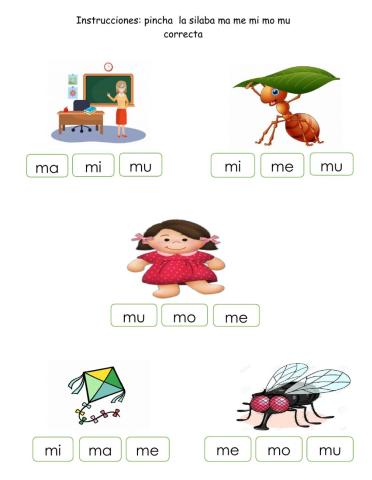 Silaba ma me mi mo mu