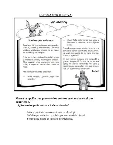 Lectura comprensiva de texto