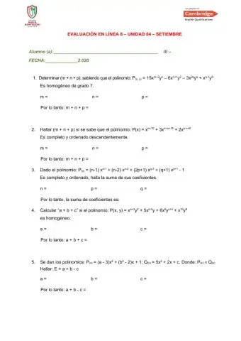 Polinomios especiales