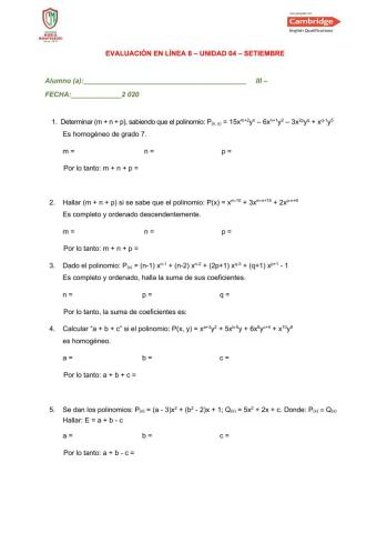 Polinomios especiales