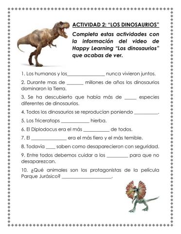 Los dinosaurios (Happy Learning)