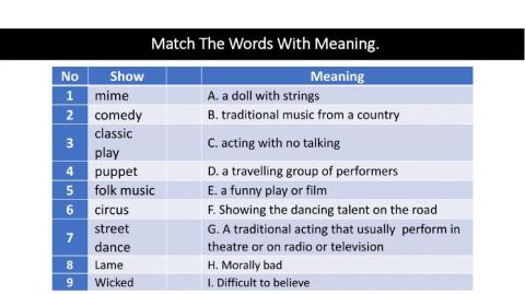 YL6 Unit 15 Vocabulary