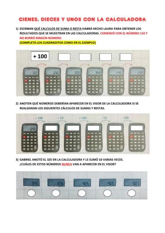 Cienes, dieces y unos con calculadora