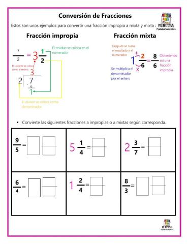 Conversión de Fracciones