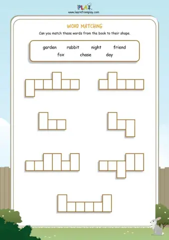 One Runaway Rabbit - Word Shapes