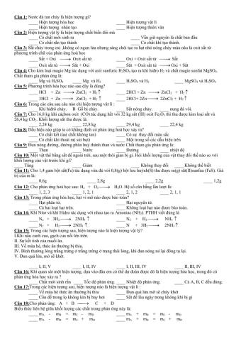 Ôn tập hóa 8 chương 2