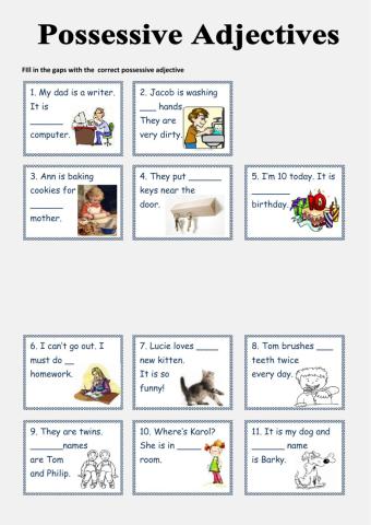 Possessive adjectives