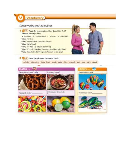 Sense verbs and adjectives