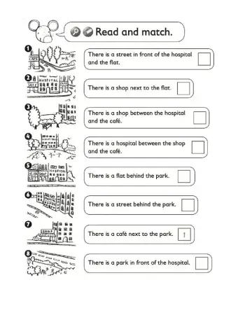 Unit 8 - Kid's Box 2 (My Town): prepositions and places in the city
