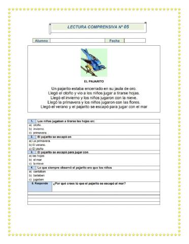 Comprensión lectora 3