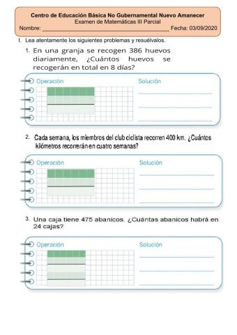 Examen Matemáticas