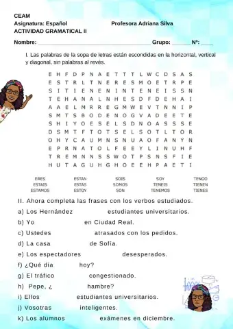 Verbos ser, estar y tener en Presente de Indicativo