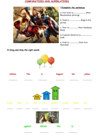 Comparatives and superlatives