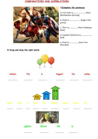 Comparatives and superlatives