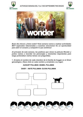 Guía de Reflexión Película Wonder
