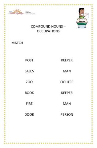 Compound nouns - jobs