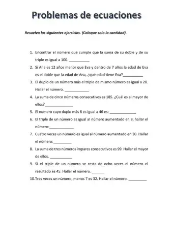 Ecuaciones de primer grado