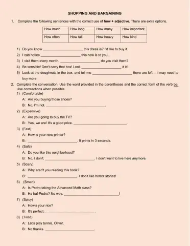 How, too and enough adjectives