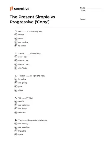 Present simple vs present progressive