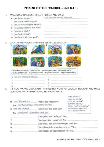 Present perfect practice