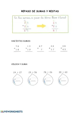 Sumas y restas 1