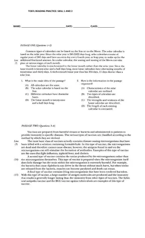Reading Skill 1 and 2 (Toefl)