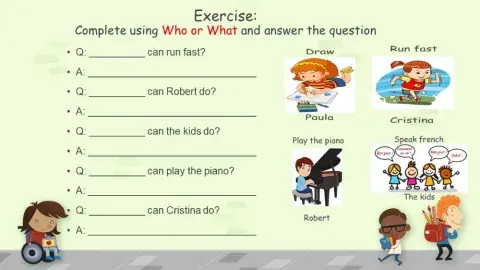 Use of Who can - What can