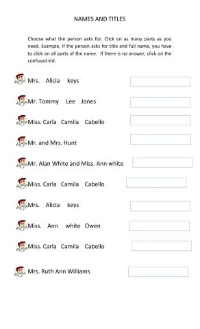 Names and Titles